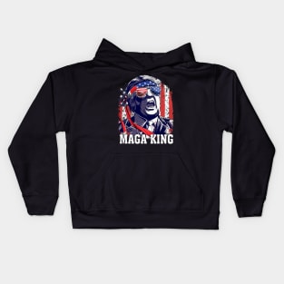 Anti Joe Biden Ultra Maga The Return Of The Great Maga King Kids Hoodie